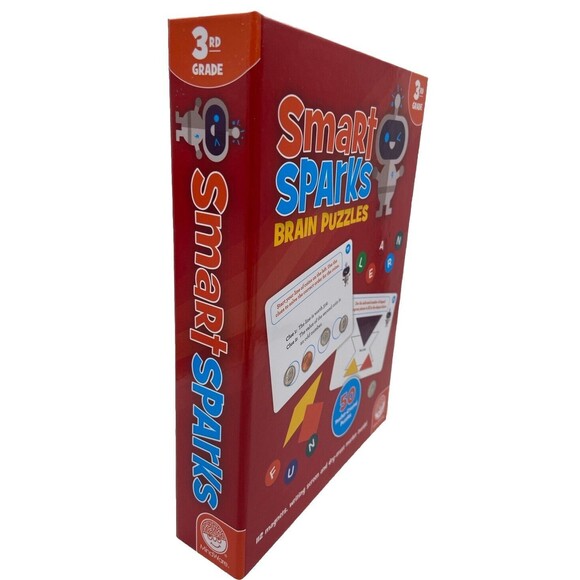 Smart Sparks Brain Puzzle Grade 3 New Hardcover Book Logic Reasoning Math Active - Picture 3 of 6